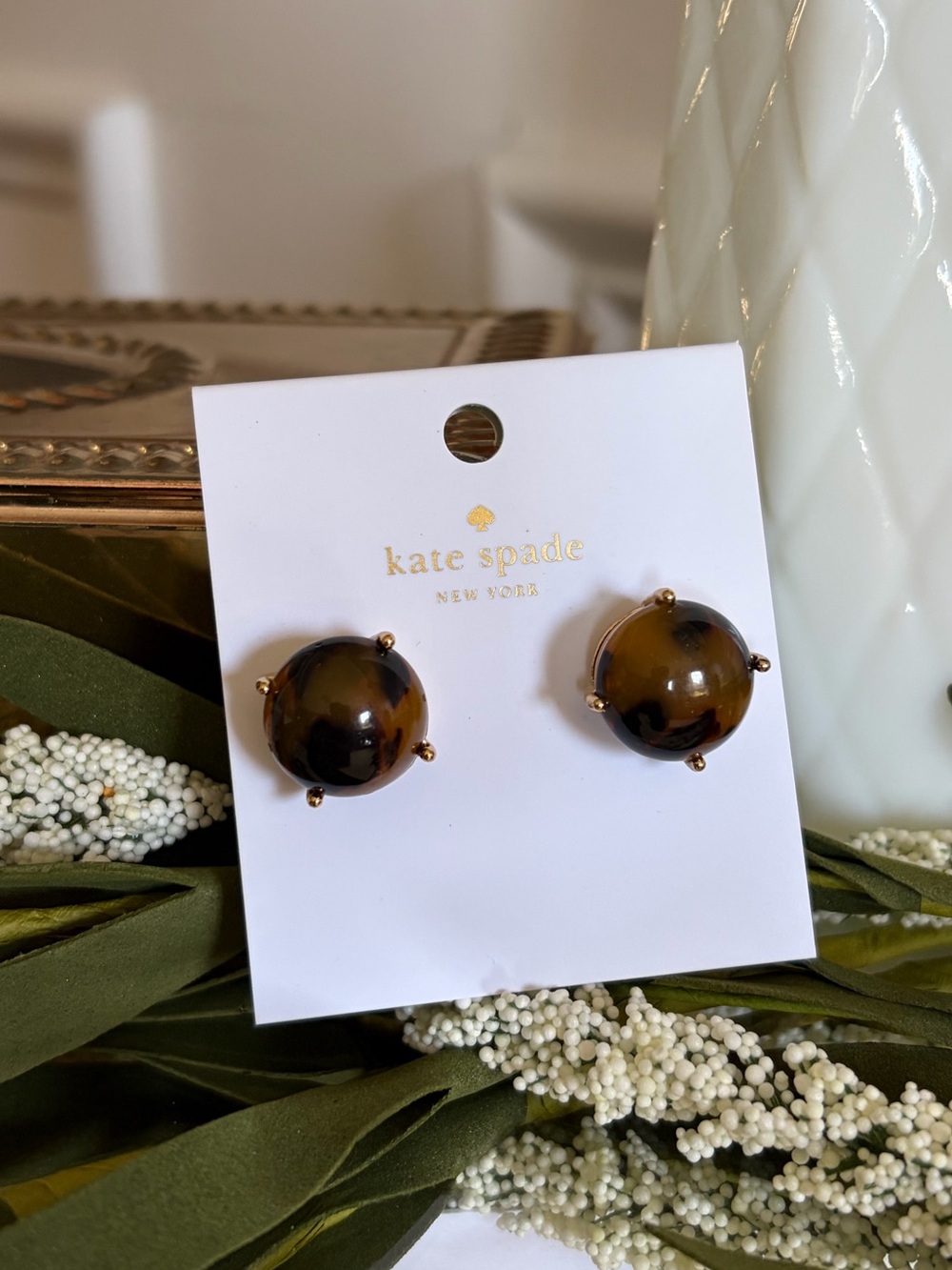 Kate Spade Tortoise Gumdrop Stud